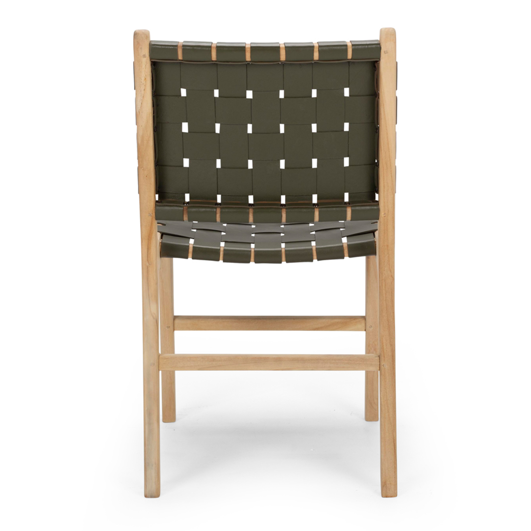 Indo Woven Dining Chair Olive image 1