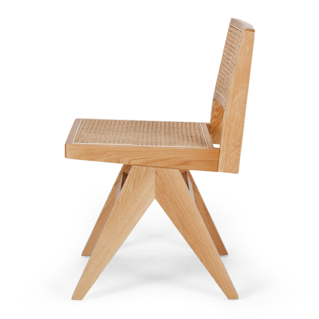 Palma Dining Chair Natural Oak Rattan Seat image 1