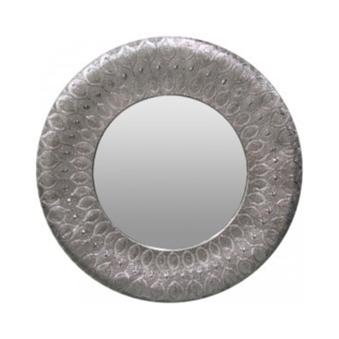 Panama Round Mirror Silver image 0