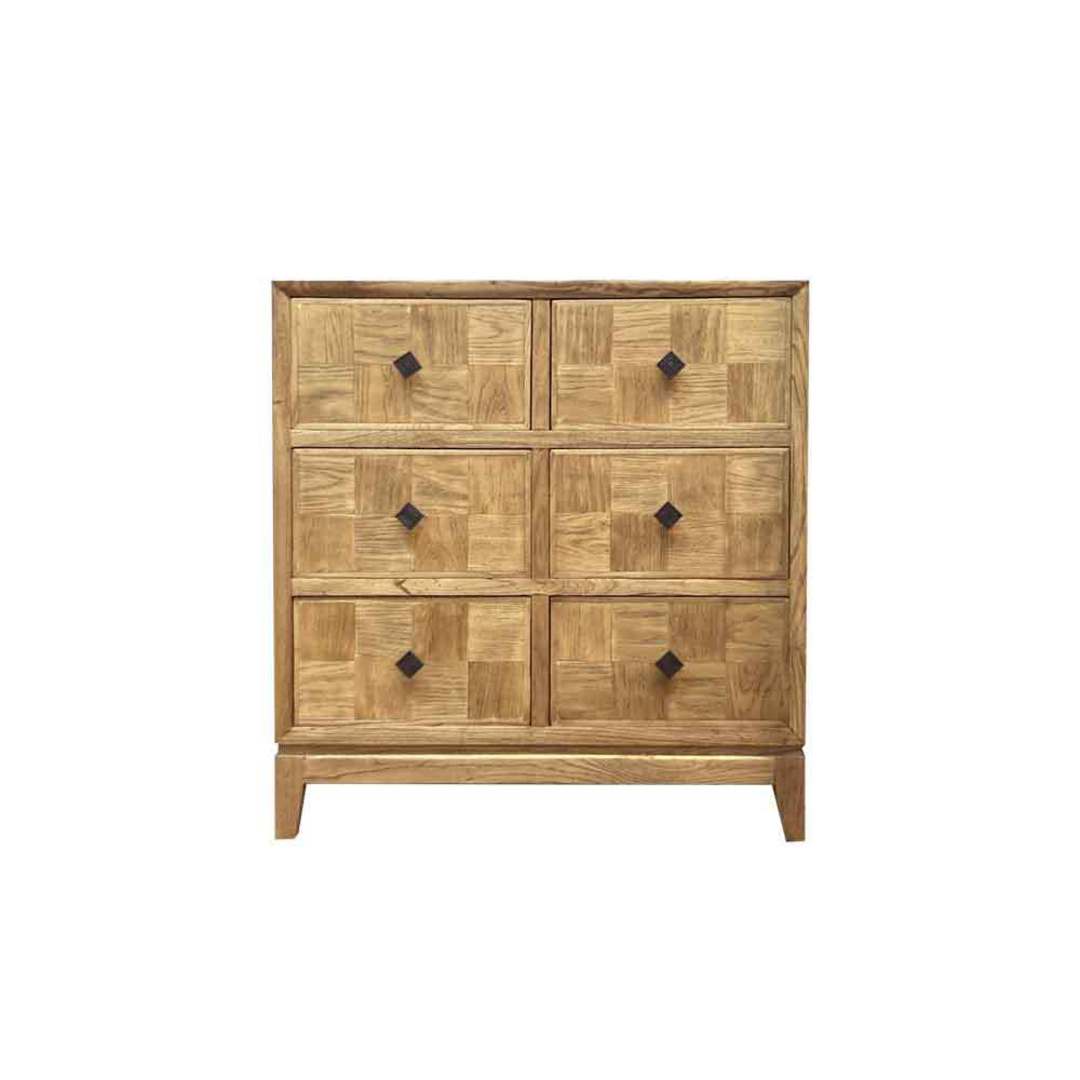 Mosaic Oak 6 Drawer Small Cabinet image 0