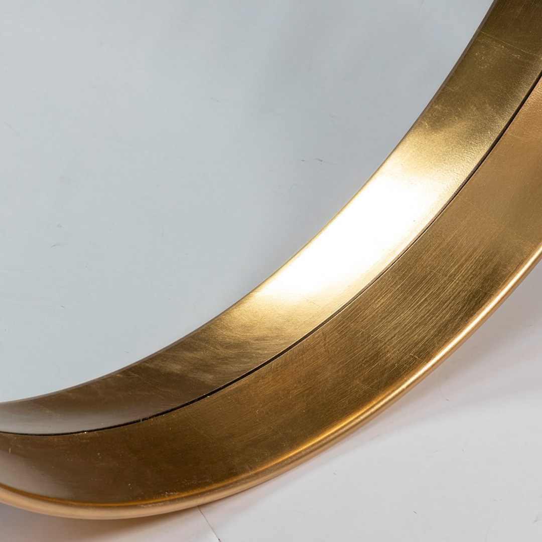 Round Beveled Wall Mirror - Gold 95cm image 2