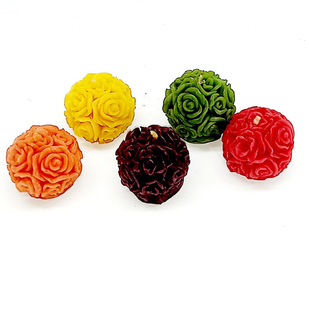 Beeswax Flower Ball Candles image 0