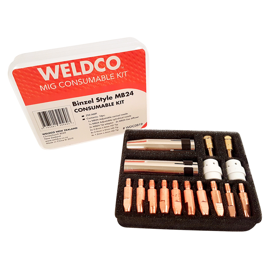 Weldco MIG Torch Consumable Kit - Binzel Style MB24 image 0