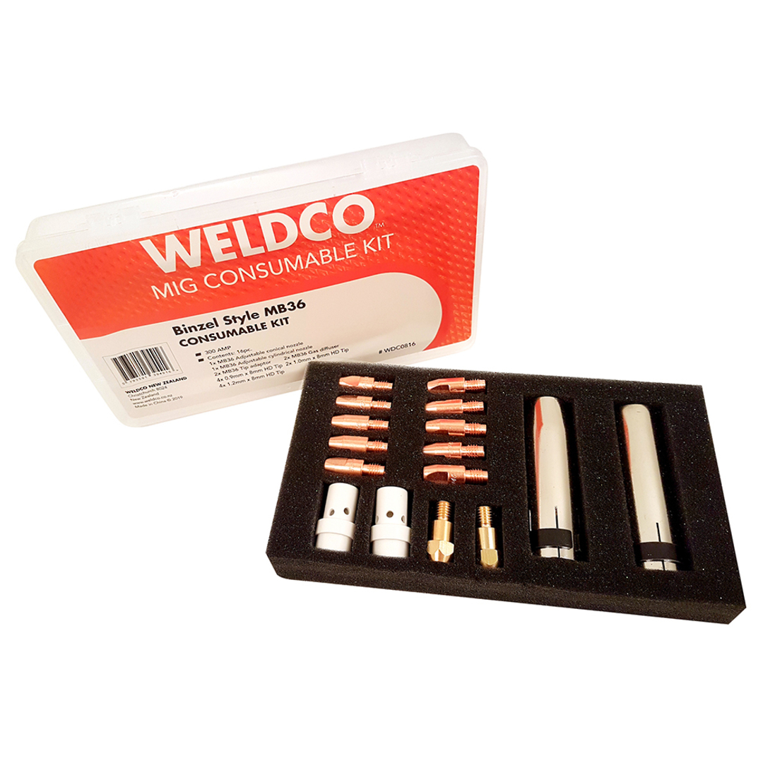 Weldco MIG Torch Consumable Kit - Binzel Style MB36 image 0
