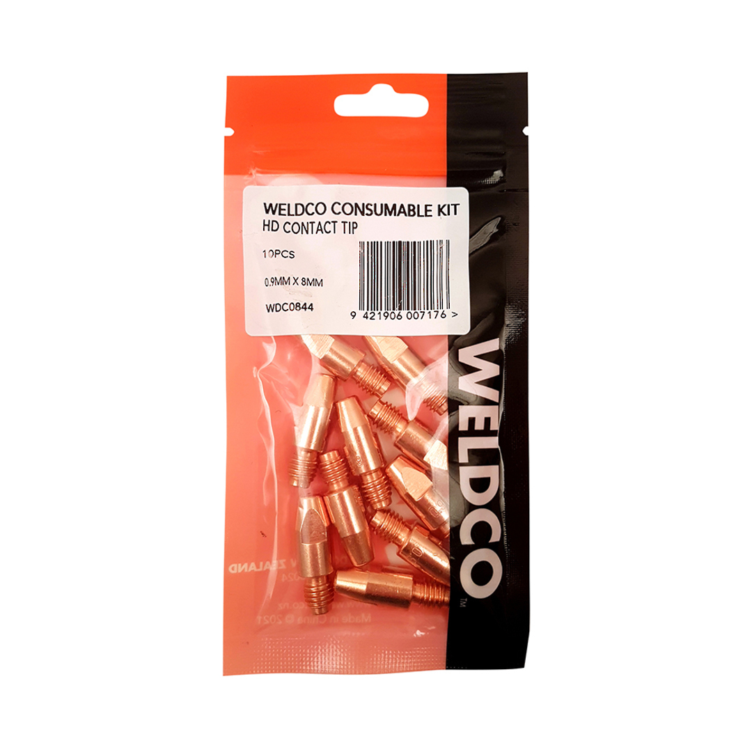 Weldco HD Contact Tip 10pc 0.8mm X 8mm MB36 image 1