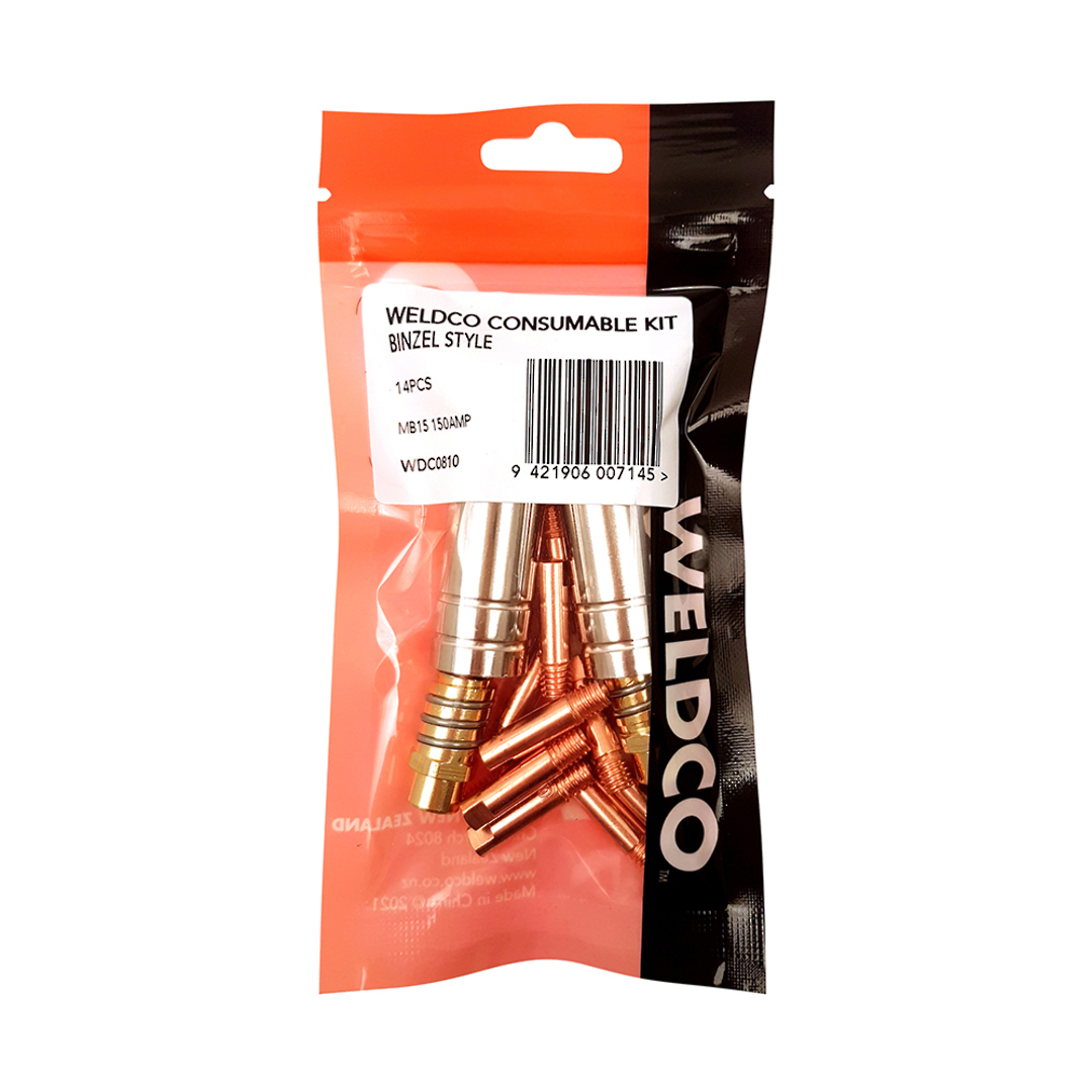 Weldco MIG Torch Consumable Kit - Binzel Style MB15 image 0
