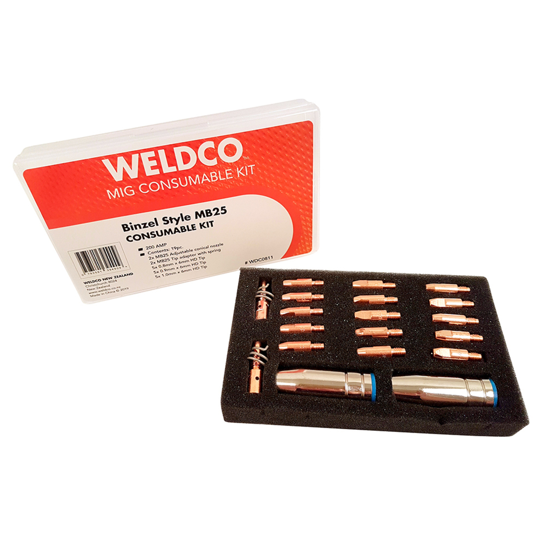 Weldco MIG Torch Consumable Kit - Binzel Style MB25 image 0