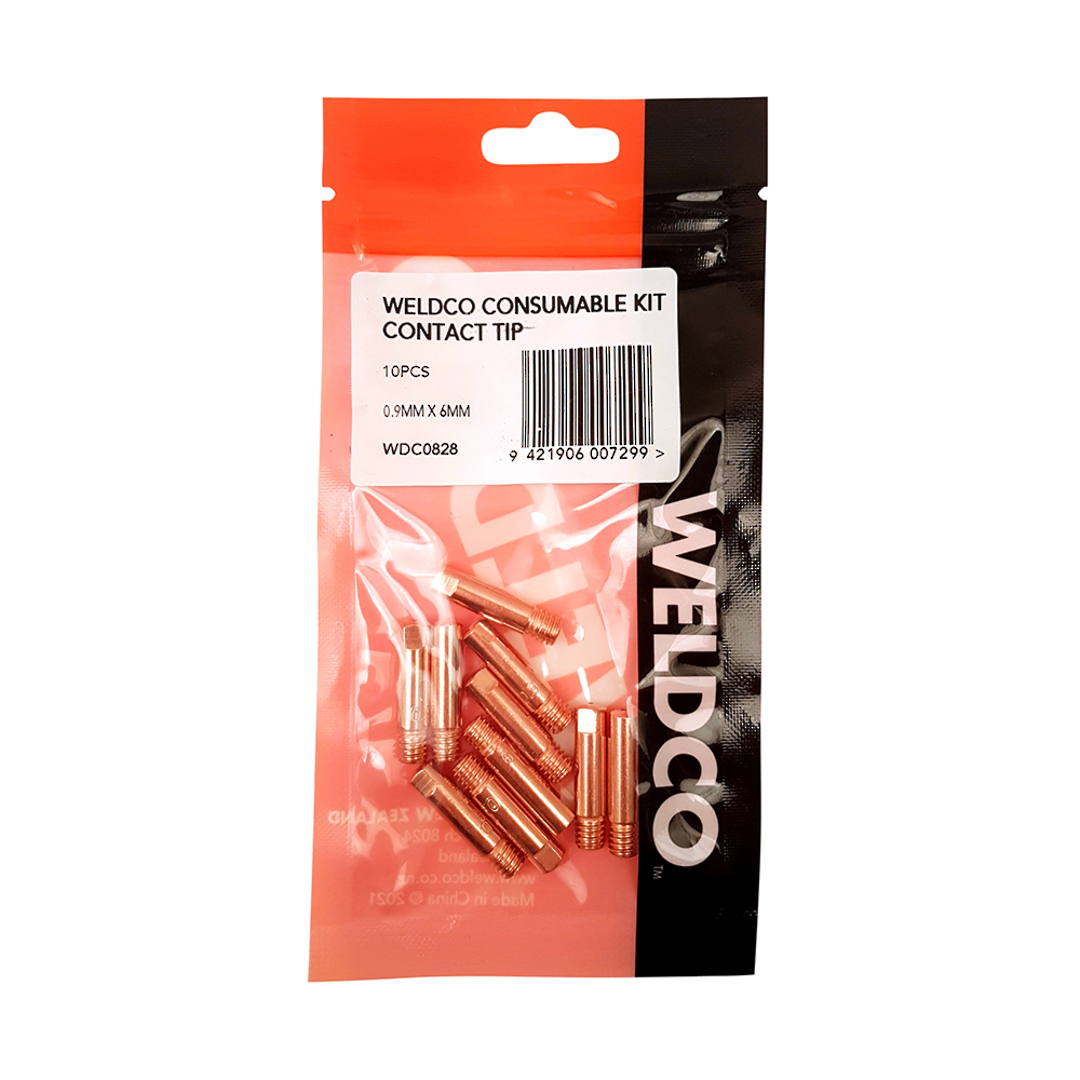 Weldco Contact Tip 10pc 0.9mm X 6mm MB15 image 1