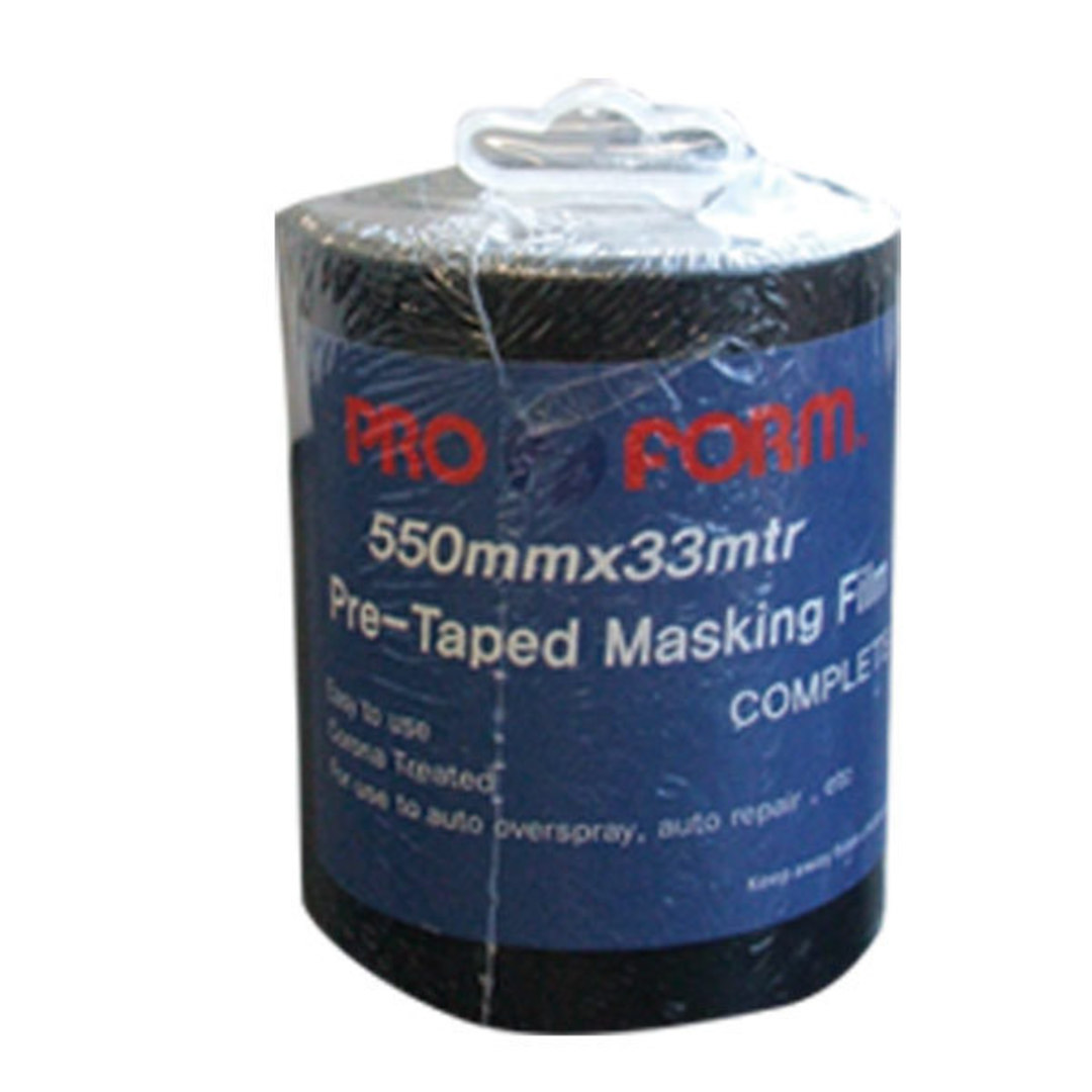 Pro Form Pre-Taped Plastic Masking Film 550mm x 33m image 0
