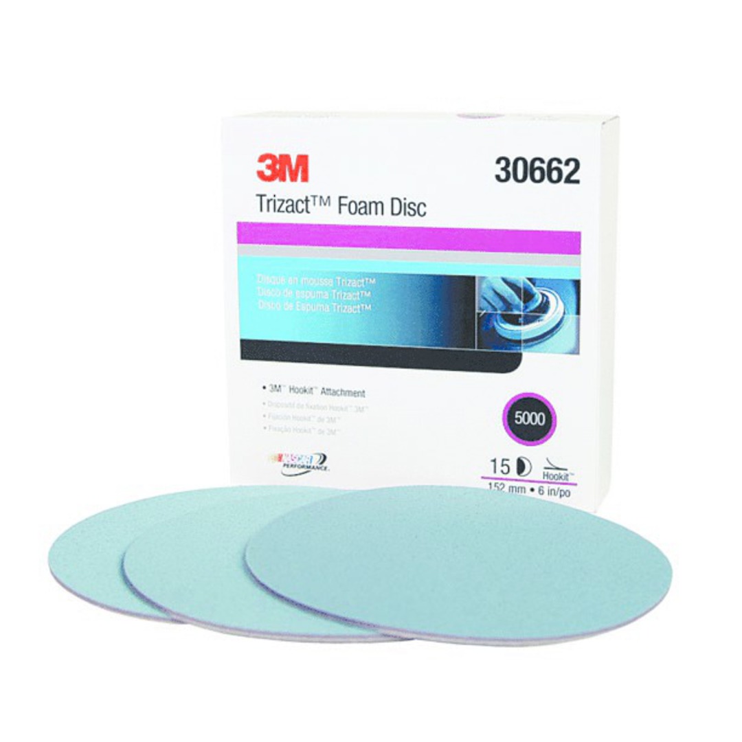 3M 150mm Trizact Foam Disc P5000 Pkt 15 image 0