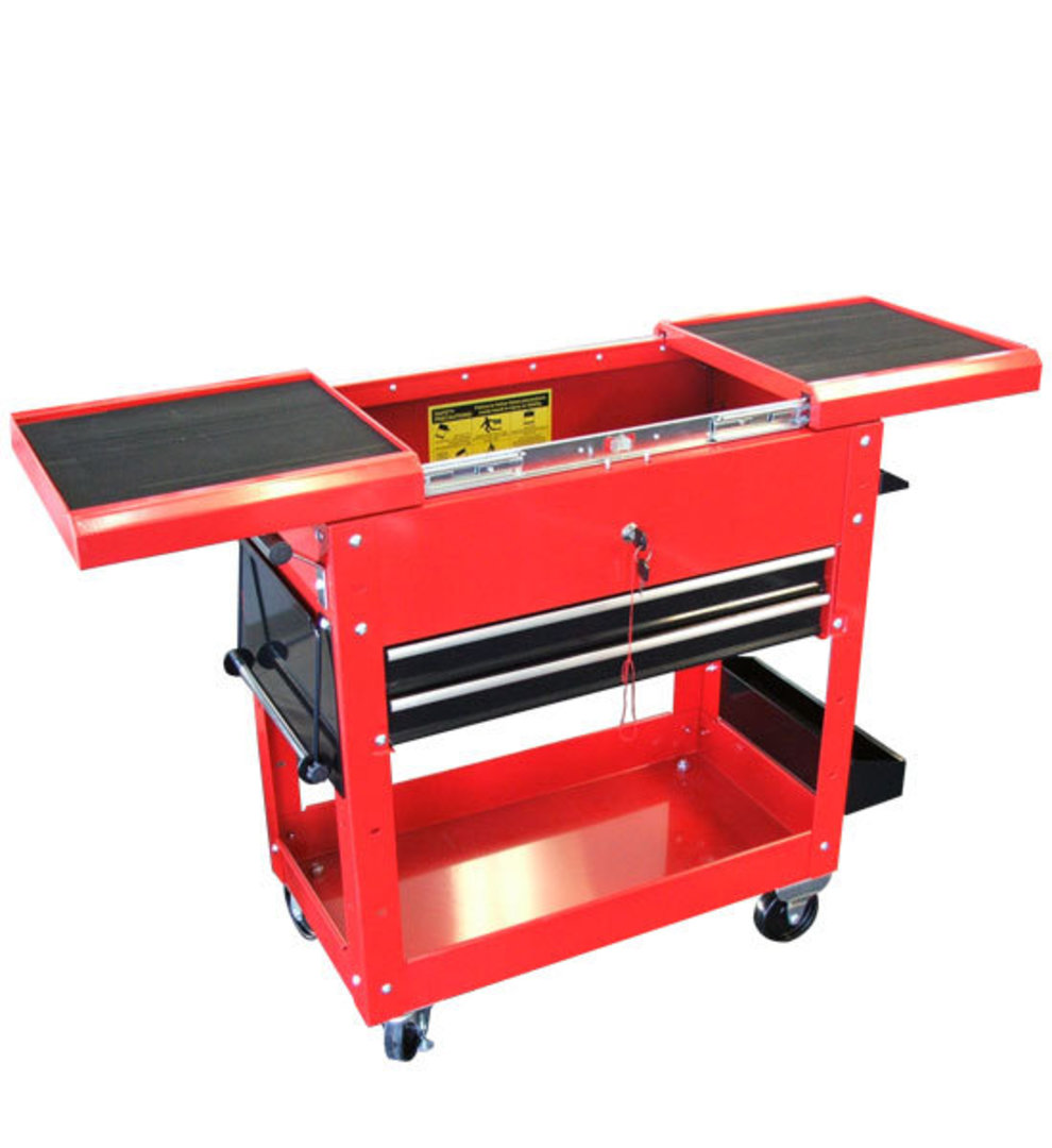 Tool Cart with Two Drawers and Sliding Top image 0