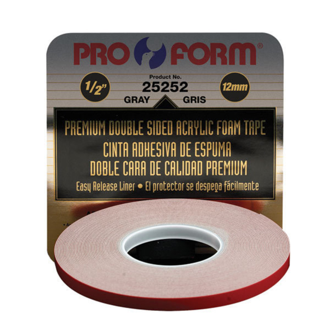 Pro Form Premium Double Sided Acrylic Foam Tape Grey 12mm x 18m image 0