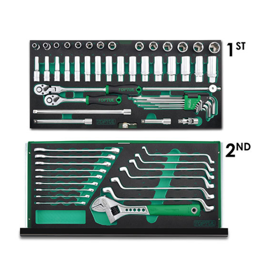 Mechanical Tool Set In 3 Drawer Tool Chest - 82pcs image 2