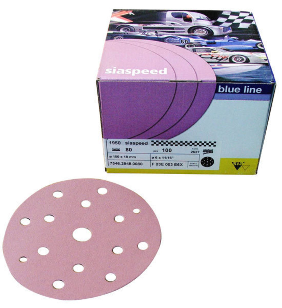 Sia 150mm Velcro Ceramic Abrasive Discs 15 Hole image 1