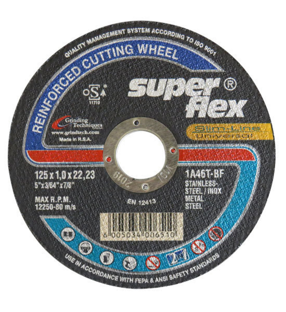 Super Flex 125mm  x 1.0 x 22 Stainless Steel Inox Cut off Wheel image 0