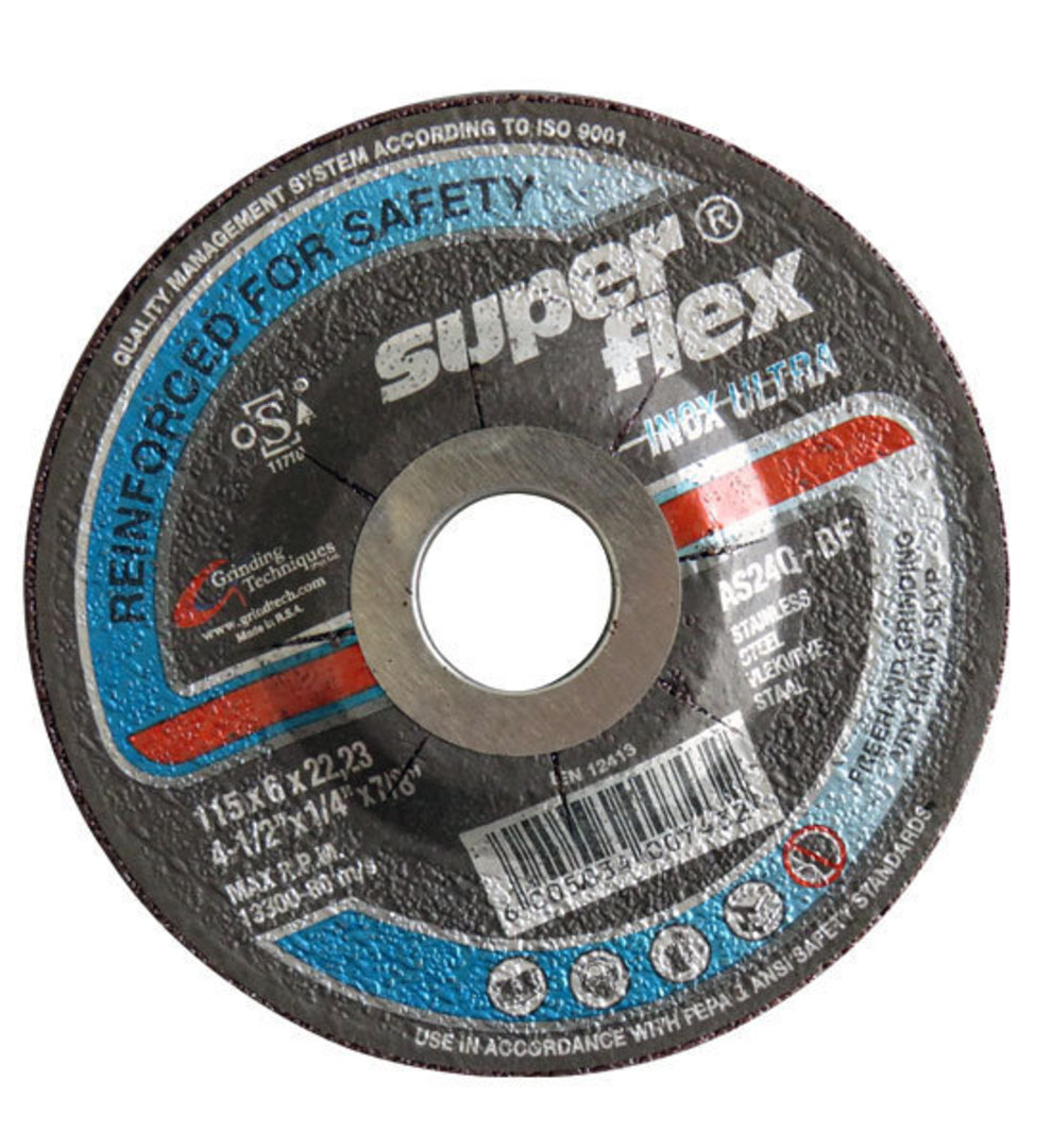 Super Flex 115mm  x 6 x 22 Inox Ultra Grinding Wheel image 0