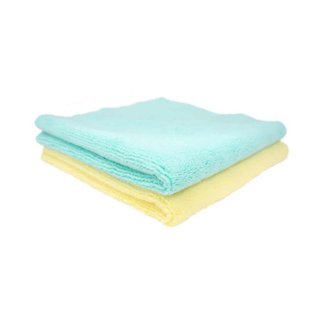Two Face Buffing Towels (Yellow/Mint) 2 pack image 0