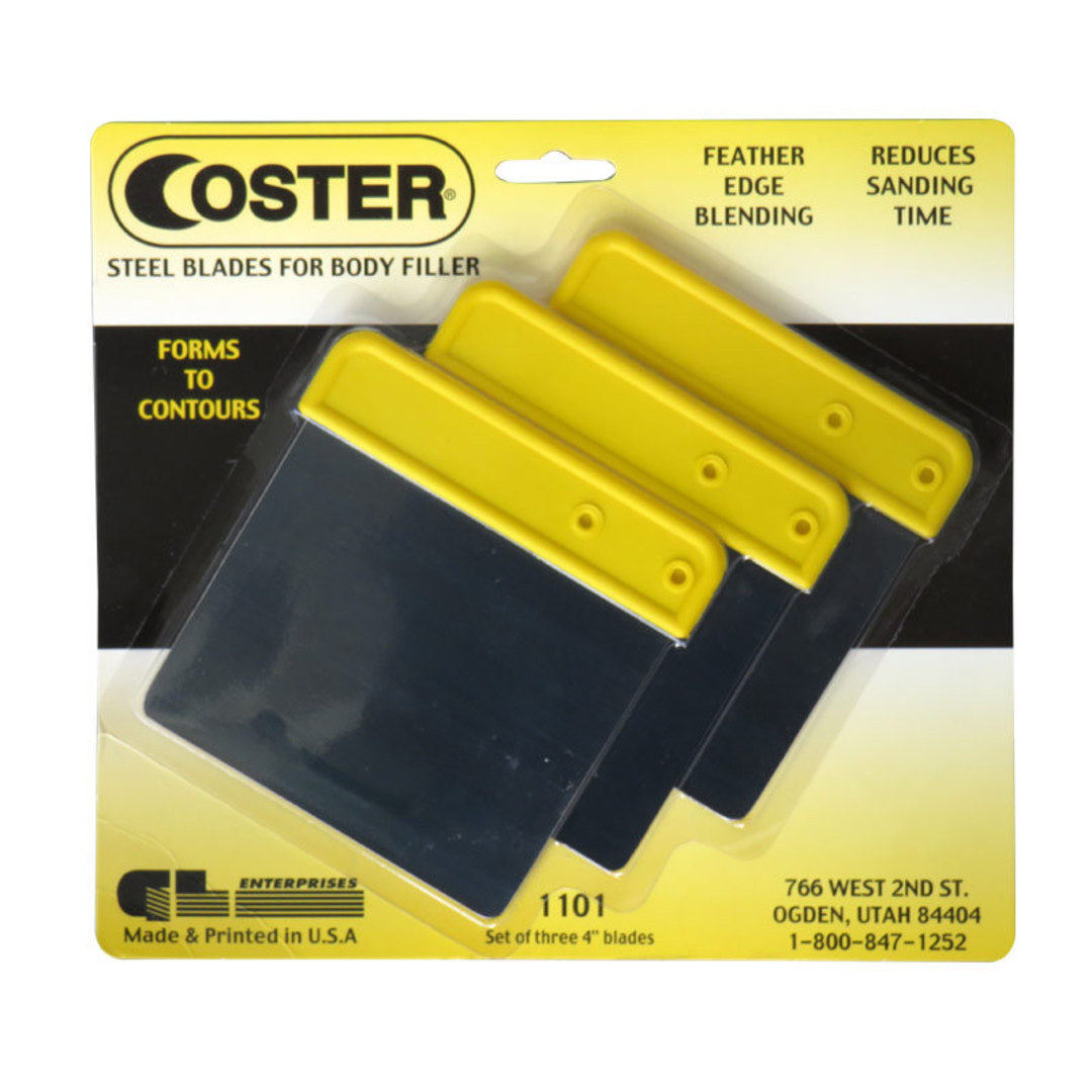 GL Coster 1101 Metal Body Filler Applicator Set of 3 image 0