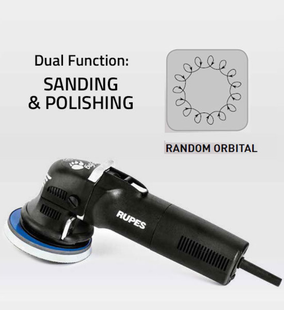 RUPES LHR12E DUETTO BigFoot 'Duetto' Electric Random Orbital Sanding and Polishing LUX Kit image 1