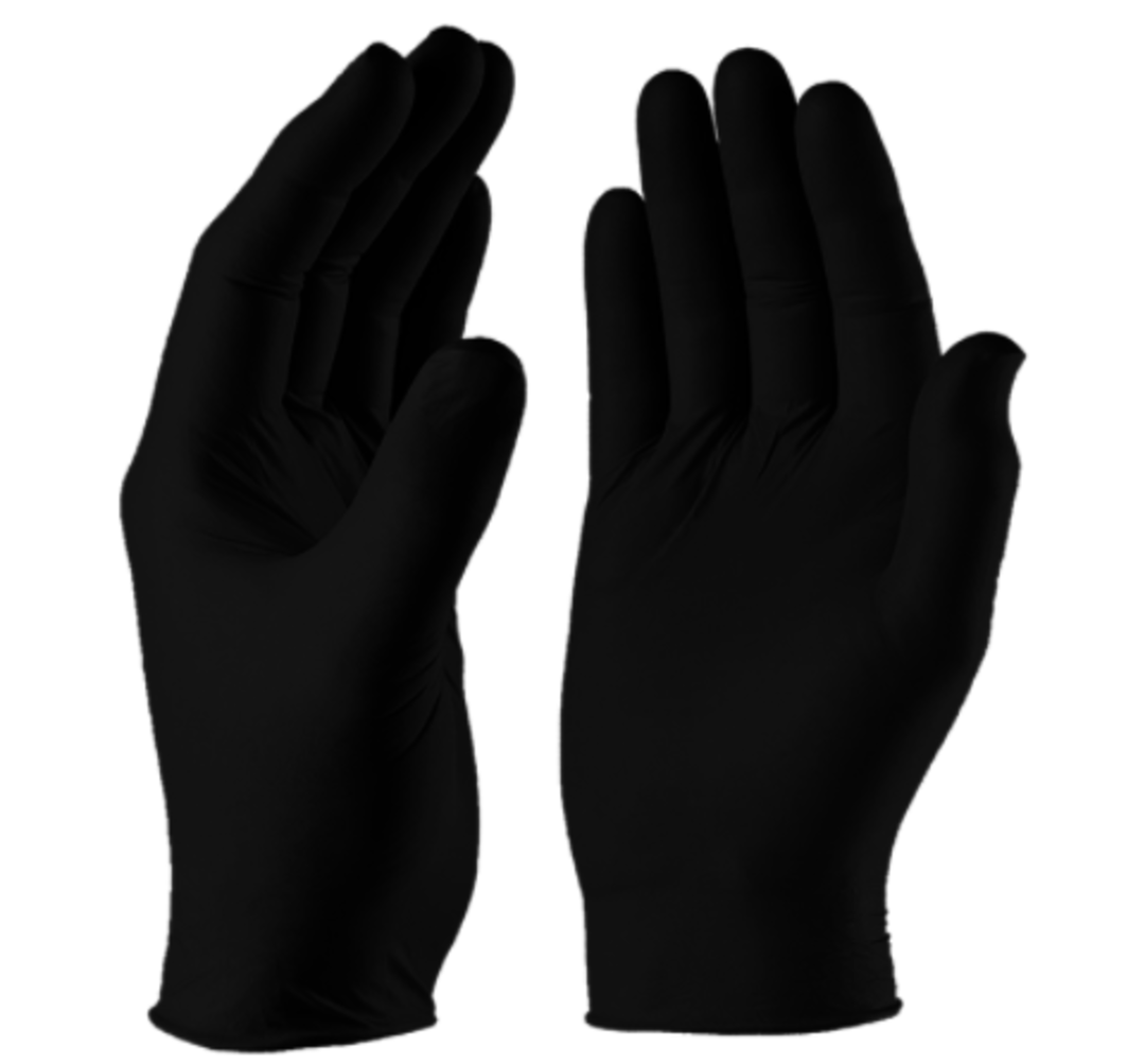 Simply Brands Black PF Nitrile Gloves (Box 100) image 2