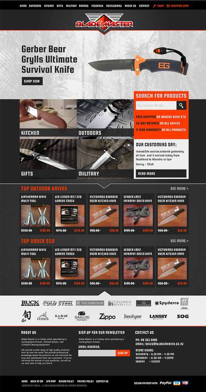 Blade Master Website Redesign by Zeald