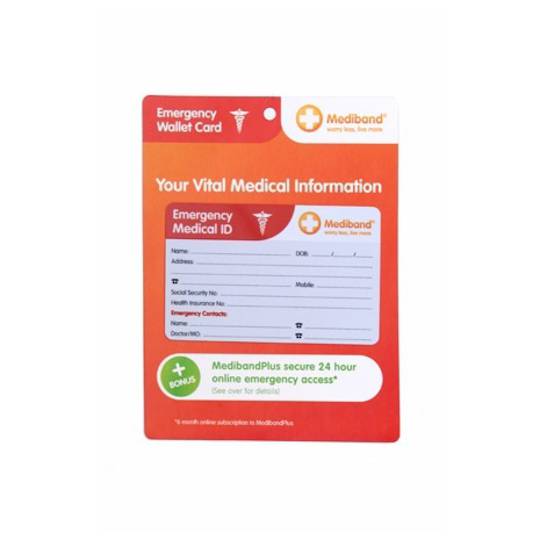 Emergency Medical ID Card