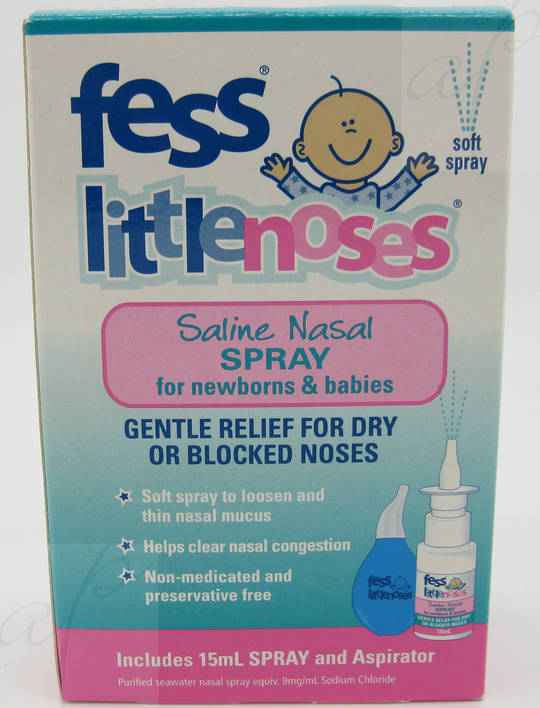 FESS Little Noses Saline SPRAY 15ml and Nasal Aspirator