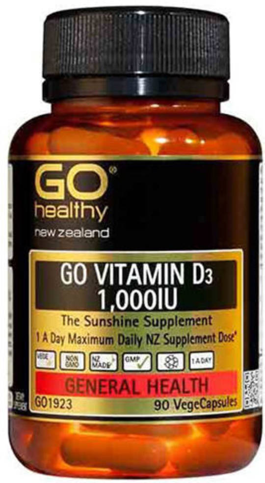 Go Vitamin D3 1,000IU 90 VegeCapsules
