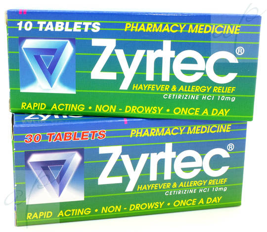 Zyrtec 10mg Tablets (Cetirizine)