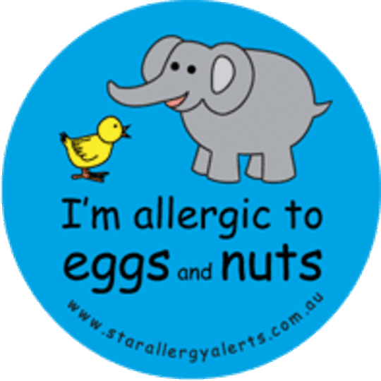 I'm Allergic to Eggs and Nuts Sticker Pack BLUE