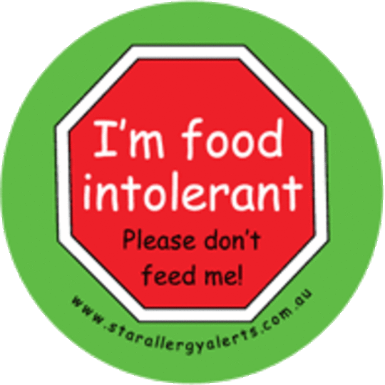 I'm Food Intolerant- Please don't feed me! Badge Pack