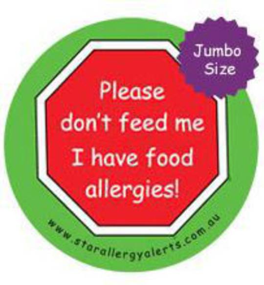 Please don't feed me I have food allergies! large 85mm