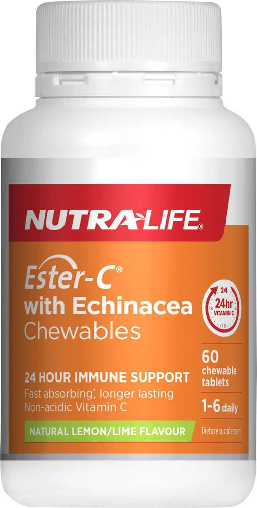 Nutra-Life Ester-C with Echinacea 60 chewable tablets