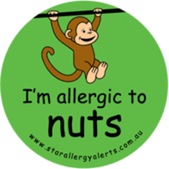 I'm Allergic To Nuts Monkey Green Sticker Pack