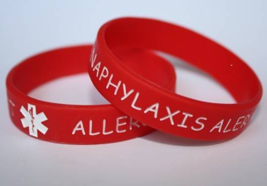 Silicone Wristband "Allergy Alert/Anaphylaxis Alert"