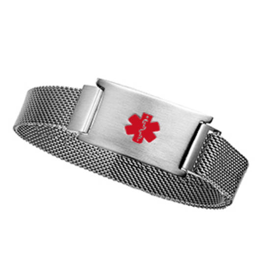 Silver Stainless Magnetic Medical Bracelet