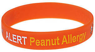 Mediband Alert Peanut Allergy Wristband RED