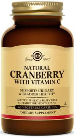 Solgar Natural Cranberry with Vitamin C 60 Vegicaps