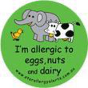 I'm Allergic to Eggs, Nuts and Dairy Badge Pack