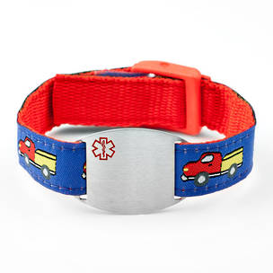 Medical Alert Sport Band Bracelet with Engravable Plaque (various colours)
