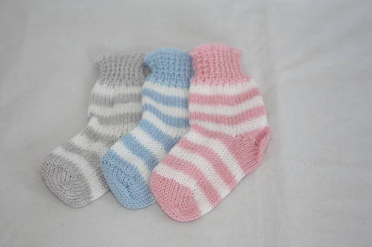 Merino Socks - Blue/White