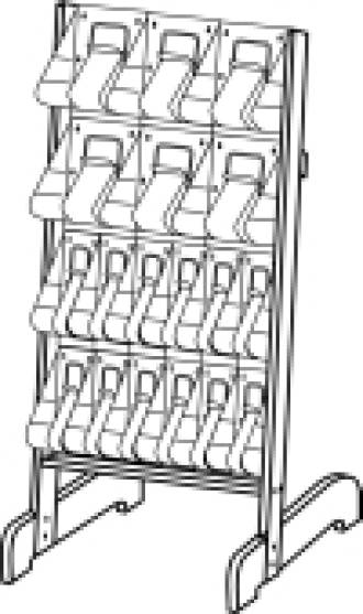 (58941) "Stand-Tall" Literature Rack, 6 x A4, 12 x DLE, Easel