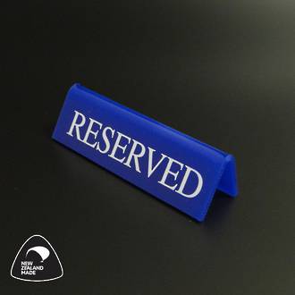 Small Blue RESERVED Table Sign