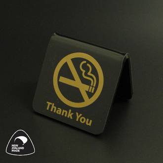 Black/Gold No Smoking Table Signs