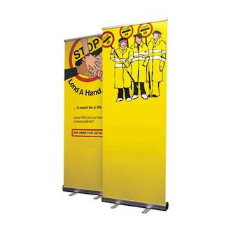Roll Up Banner Stand, Adjustable Height, 850 x 2000mm