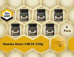Manuka Honey UMF 20+ (MGO ≥ 829) 6 pack 250g