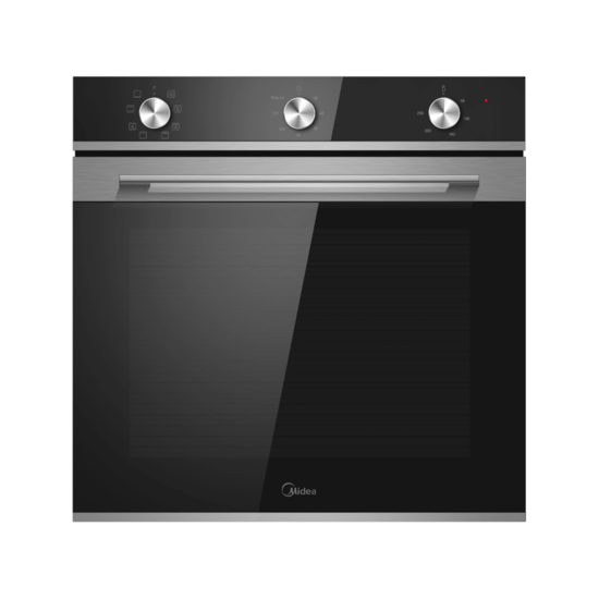 MIDEA 60CM 8 FUNCTION BLACK GLASS WALL OVEN