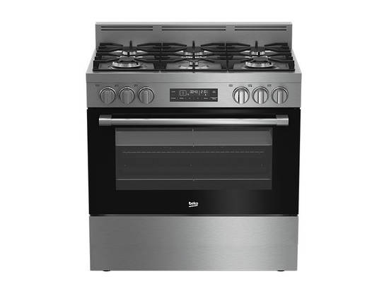 BEKO 90CM DUAL FUEL MULTIFUNCTION STAINLESS STEEL COOKER