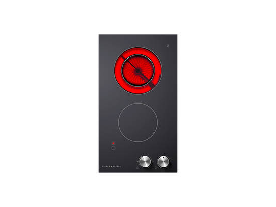 FISHER & PAYKEL 30CM BLACK CERAMIC GLASS ELECTRIC COOKTOP