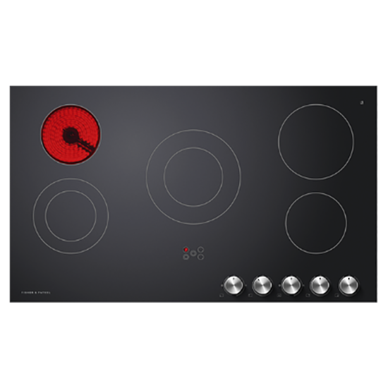 FISHER & PAYKEL 90CM BLACK ELECTRIC COOKTOP